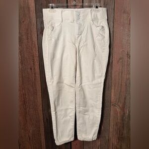 Apt. 9 Women's 8 Straight Ankle Leg Cream White Jeans